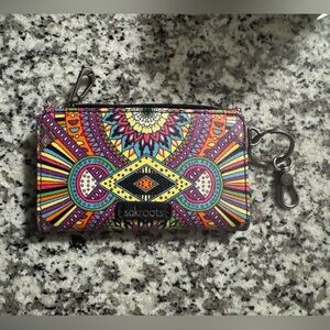 Sakroots Colorful Pyschodelic Patterned Keychain Wallet